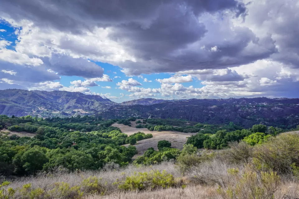 View of Topanga Canyon in the Santa Monica Mountains.